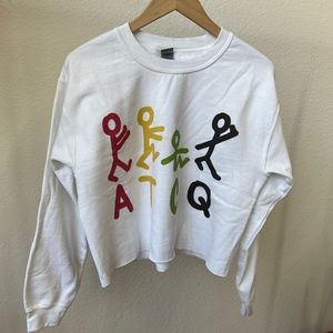 A tribe called quest cropped crew neck sweatshirt